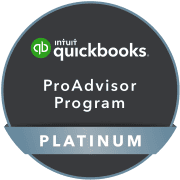 Platinum tier QuickBooks ProAdvisor Program badge